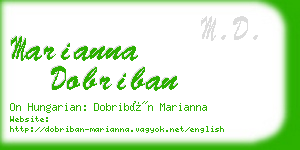 marianna dobriban business card